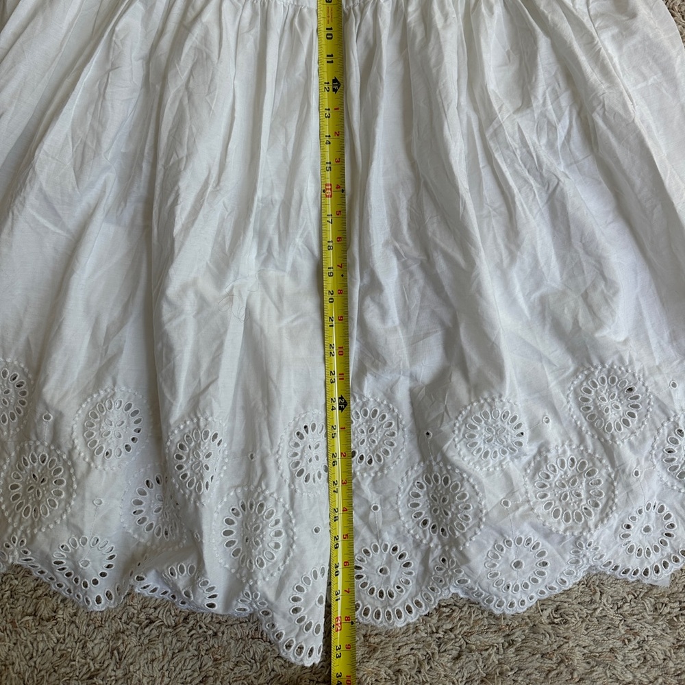 Abercrombie & Fitch Women's Skirt White Eyelet Midi w pockets and lined size LP - Picture 4 of 9